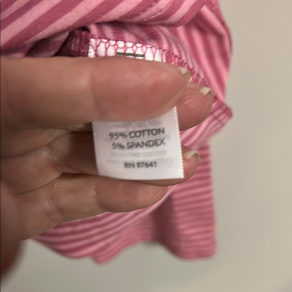 Pink and White Striped Turtleneck Top - Picture 3 of 4